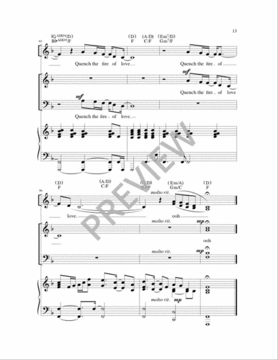 The Fire of Love The Fire of Love 4-Part scores gallery preview page 13