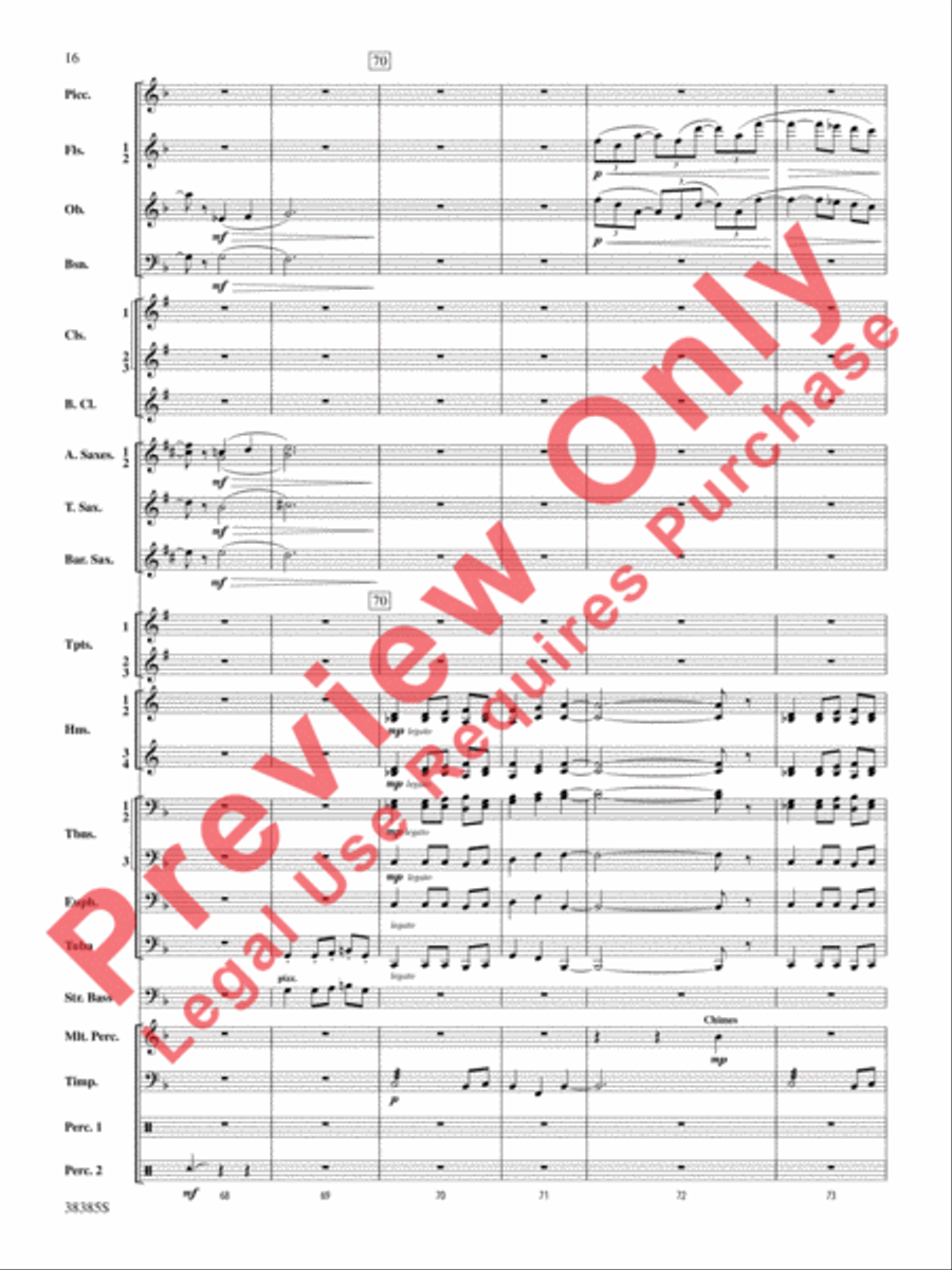 Fantasia on the Alleluia Hymn Concert Band scores gallery preview page 17