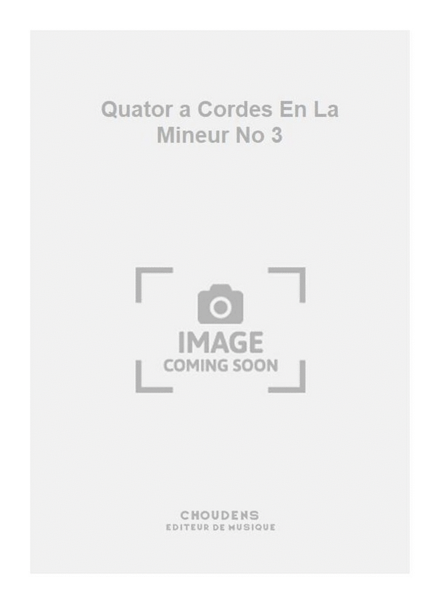 Quatuor a Cordes En La Mineur No 3 String Quartet scores gallery preview page 1