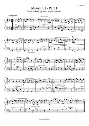 Minueto III de Bach