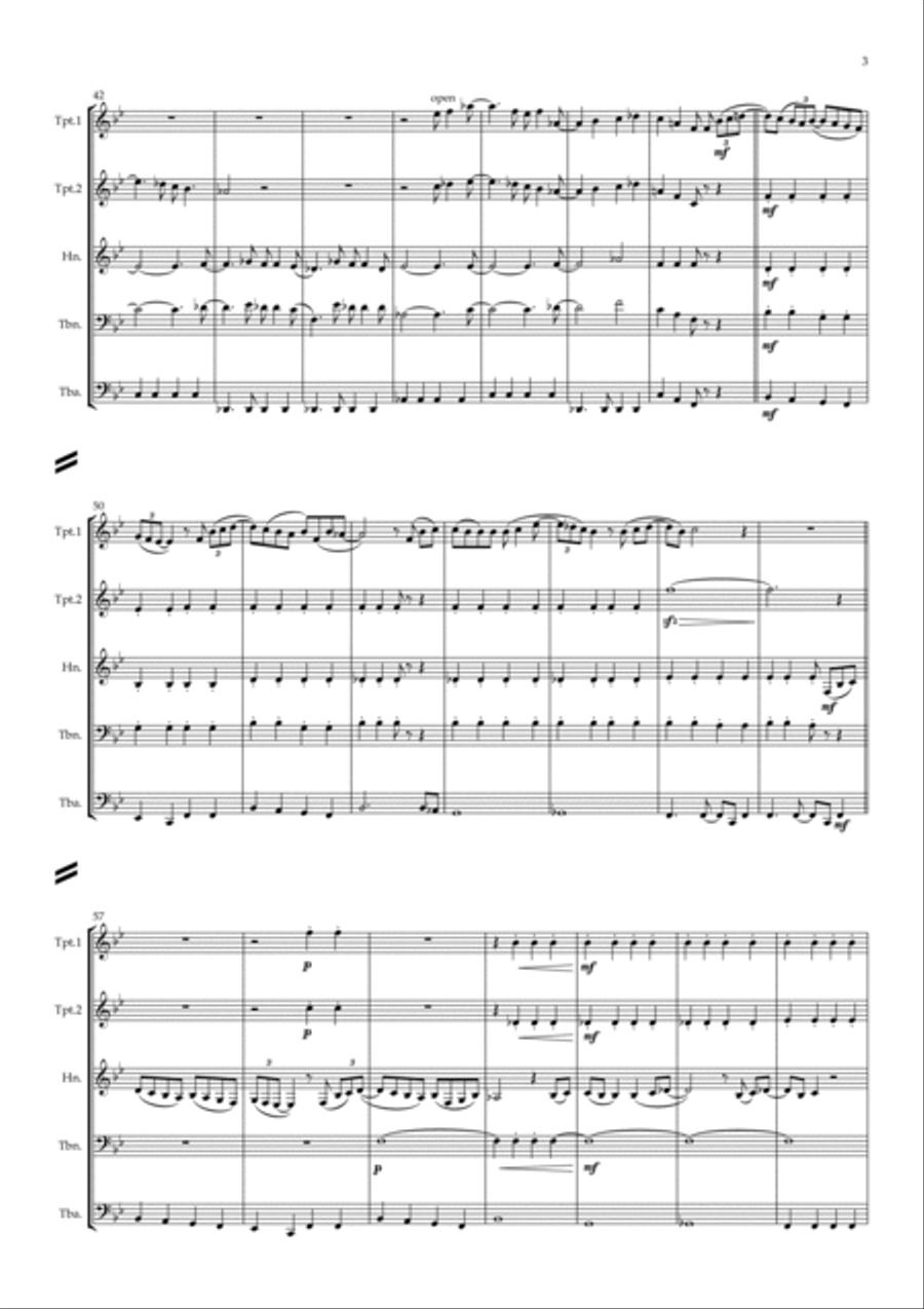 Penny Lane Brass Quintet scores gallery preview page 4