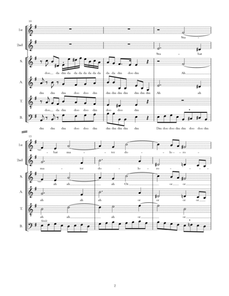 Stabat Mater Dolorosa - Pergolesi - DUET + SATB A Cappella