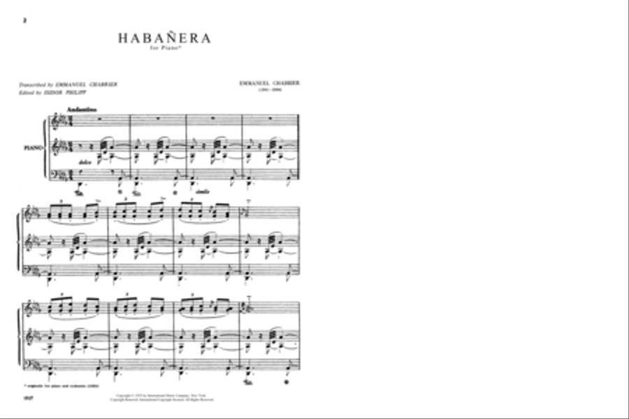 Habanera Piano Solo scores gallery preview page 2