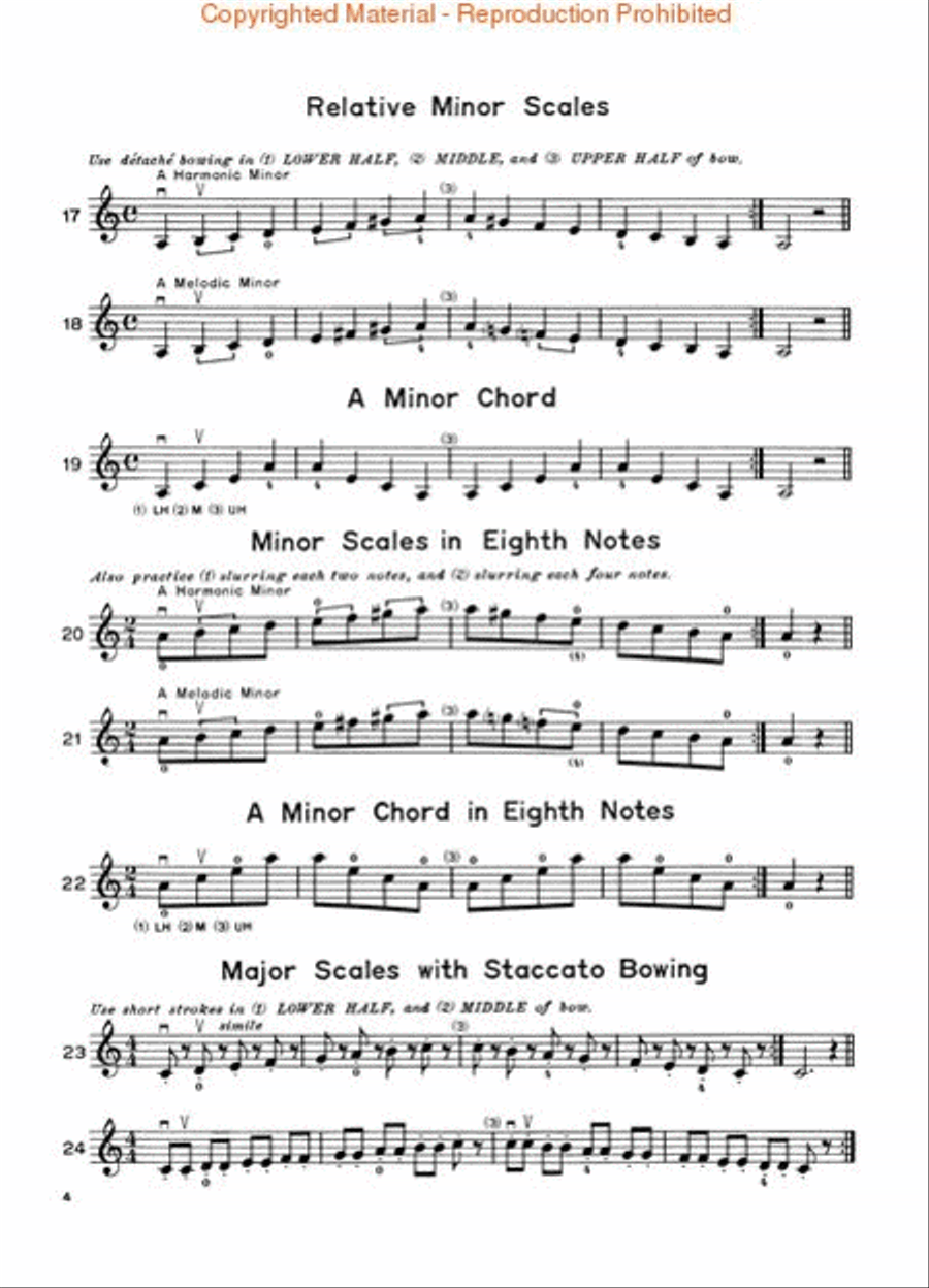 Scales in First Position for Violin Orchestra scores gallery preview page 3