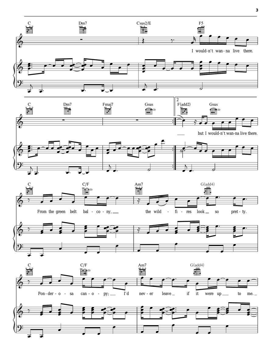 The Real World The Real World Piano, Vocal, Guitar scores gallery preview page 3