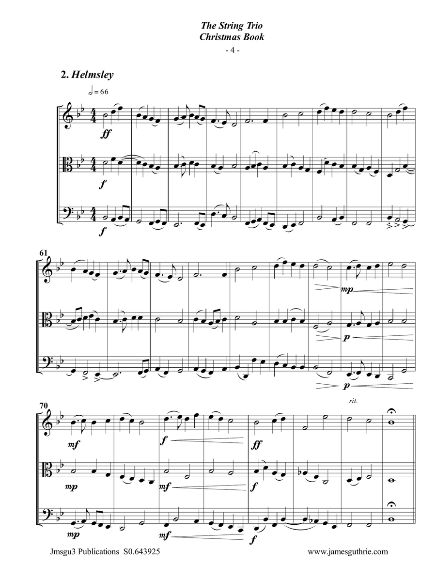 The String Trio Christmas Book String Trio scores gallery preview page 4