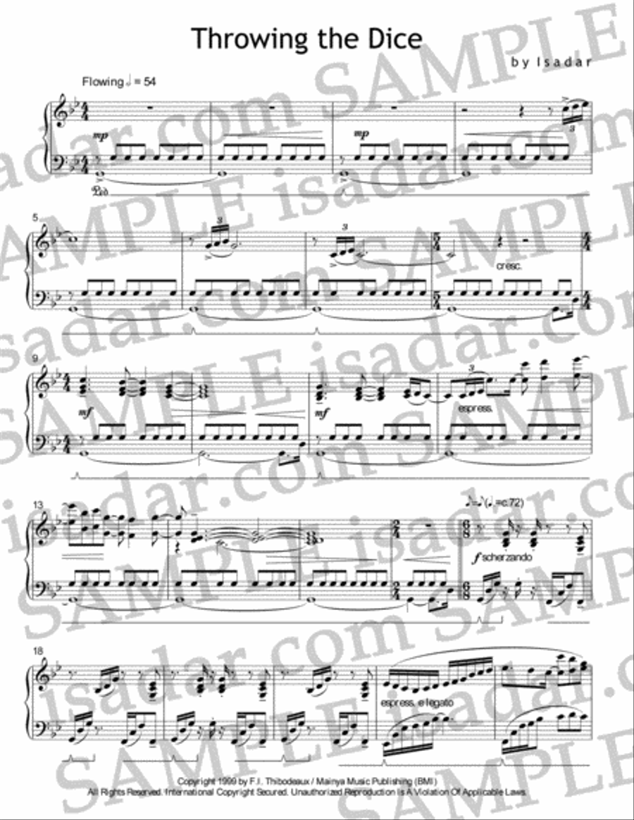 Throwing The Dice Piano Method scores gallery preview page 3