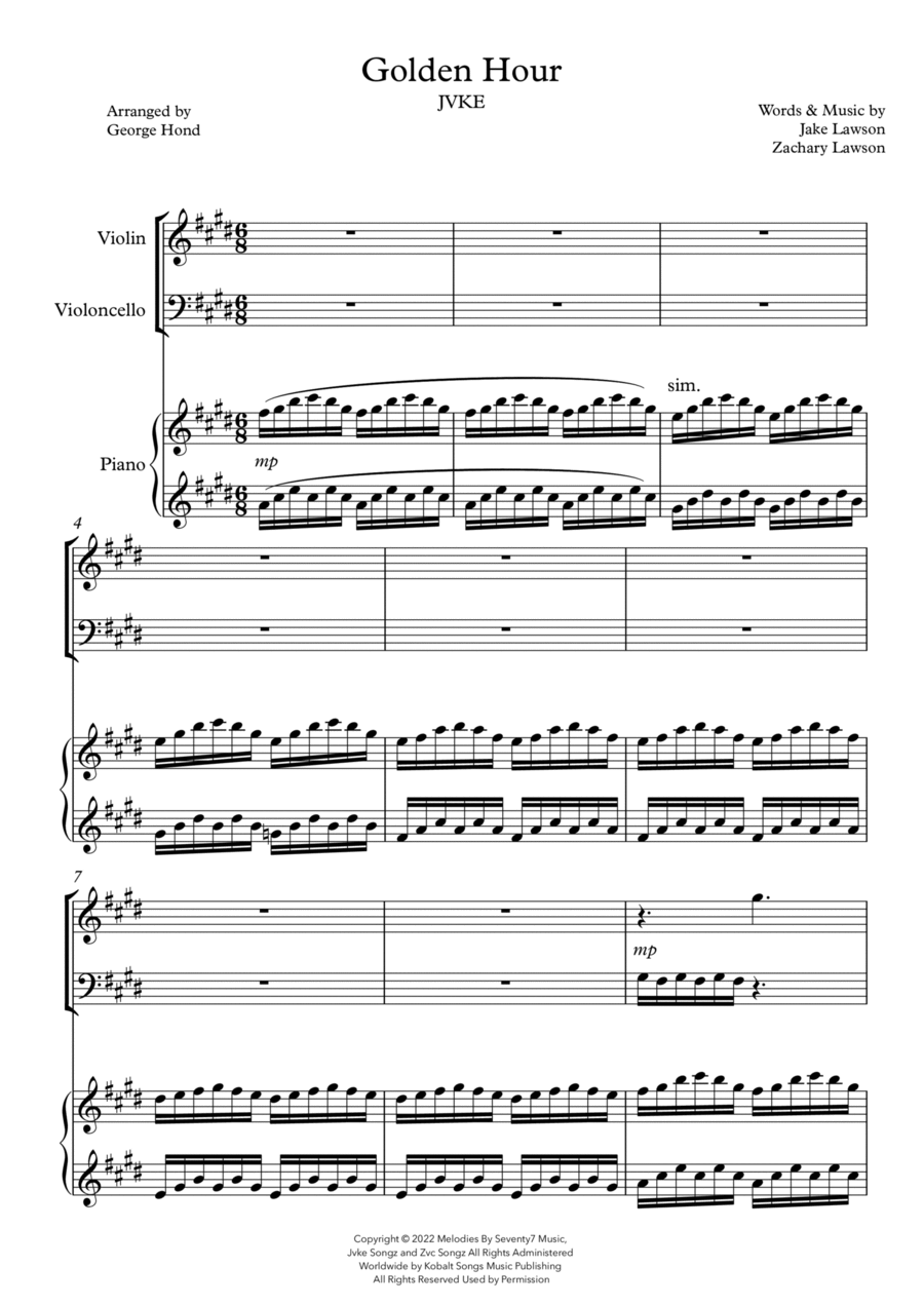Golden Hour Golden Hour Piano Trio scores gallery preview page 1