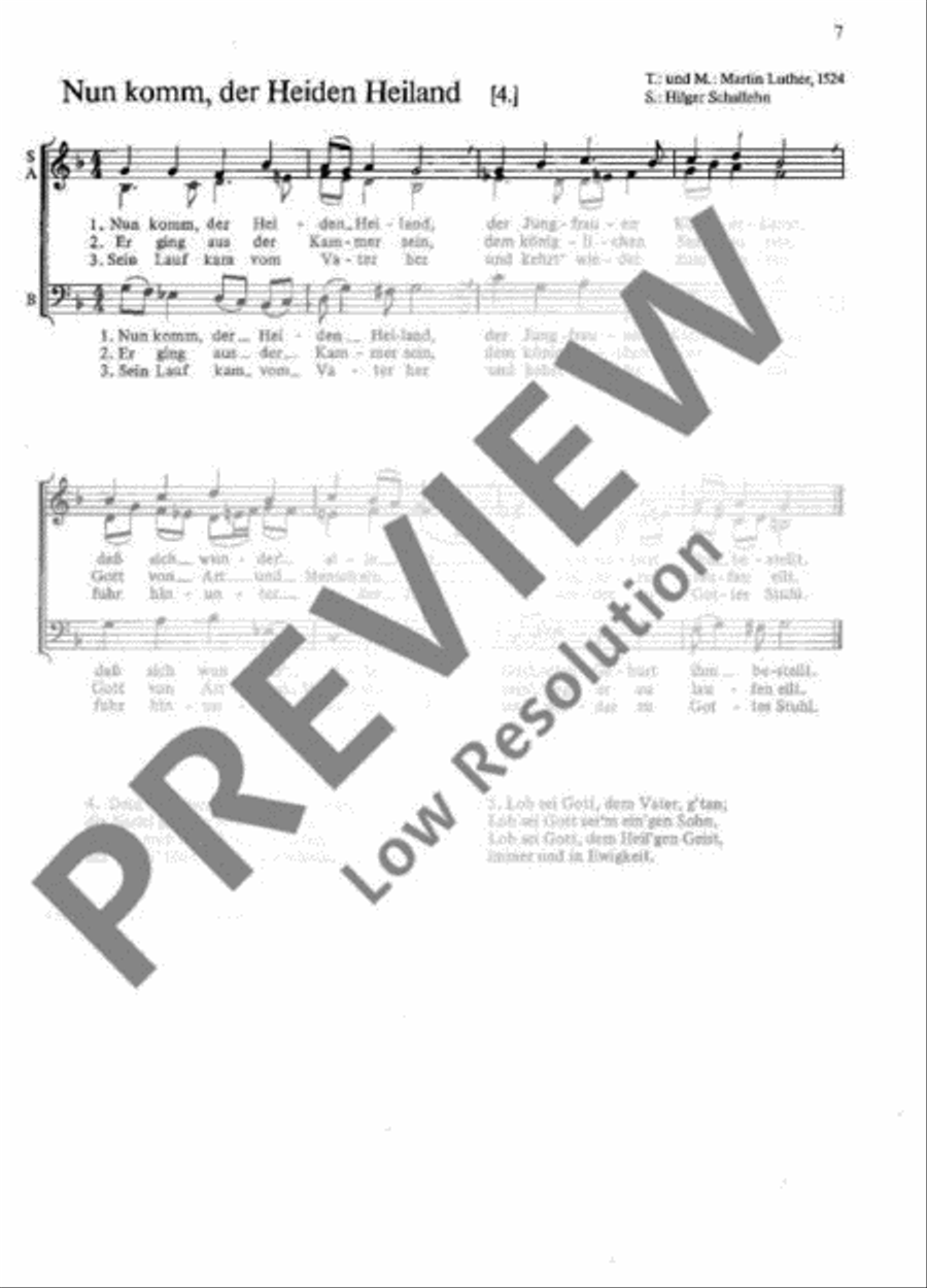 Nun komm, der Heiden Heiland Mixed Choir scores gallery preview page 2