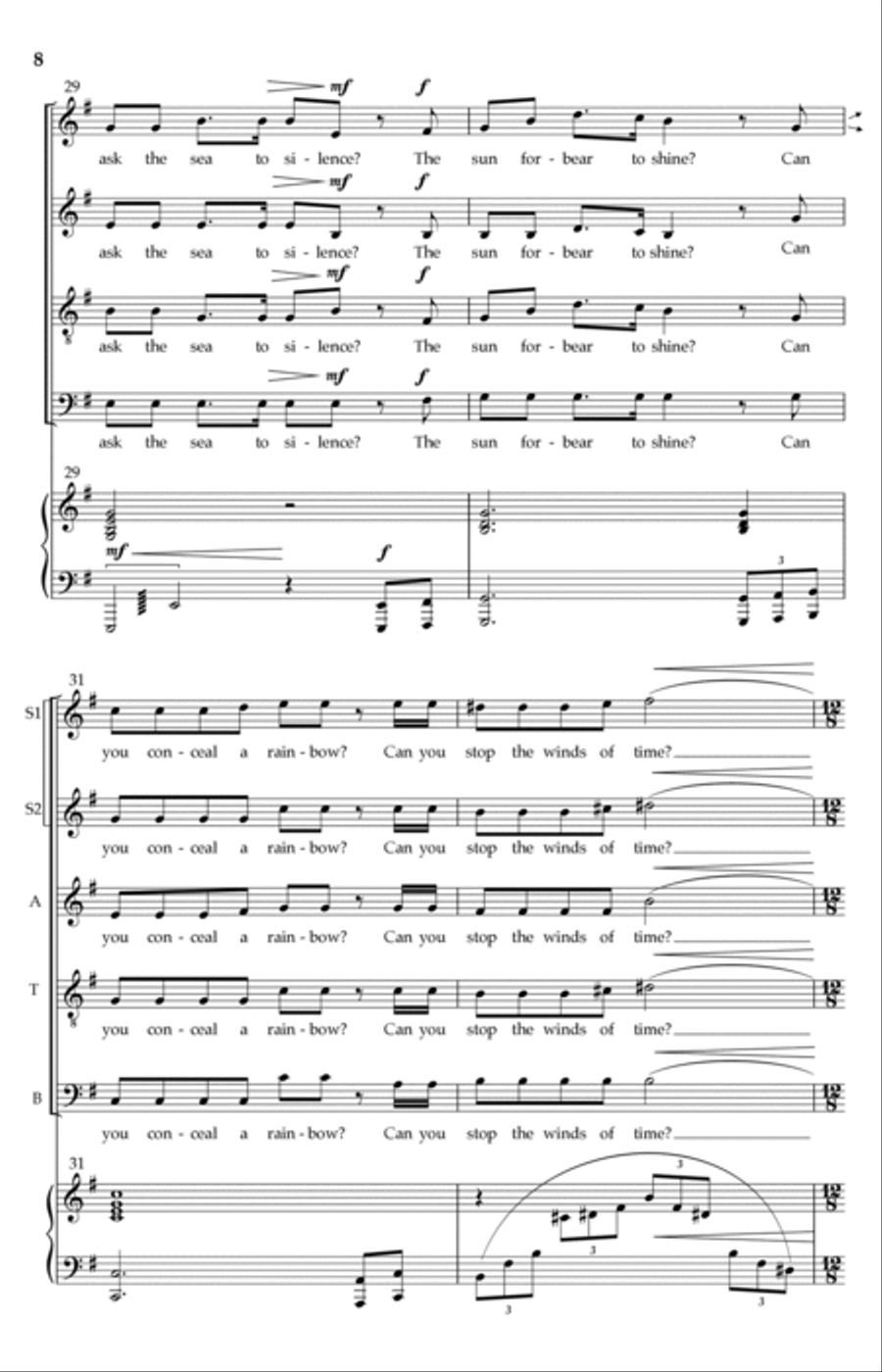 Longing To Be Seen 4-Part scores gallery preview page 6