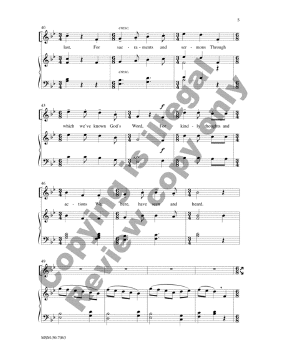 Sing Praise and Hallelujah! 3-Part scores gallery preview page 5