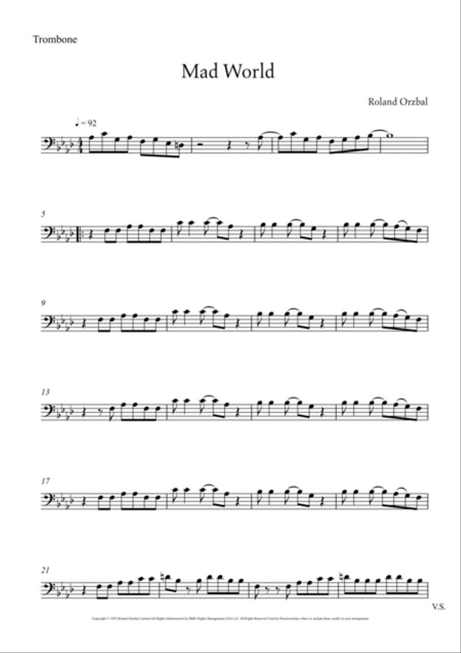 Mad World Woodwind Duet scores gallery preview page 5