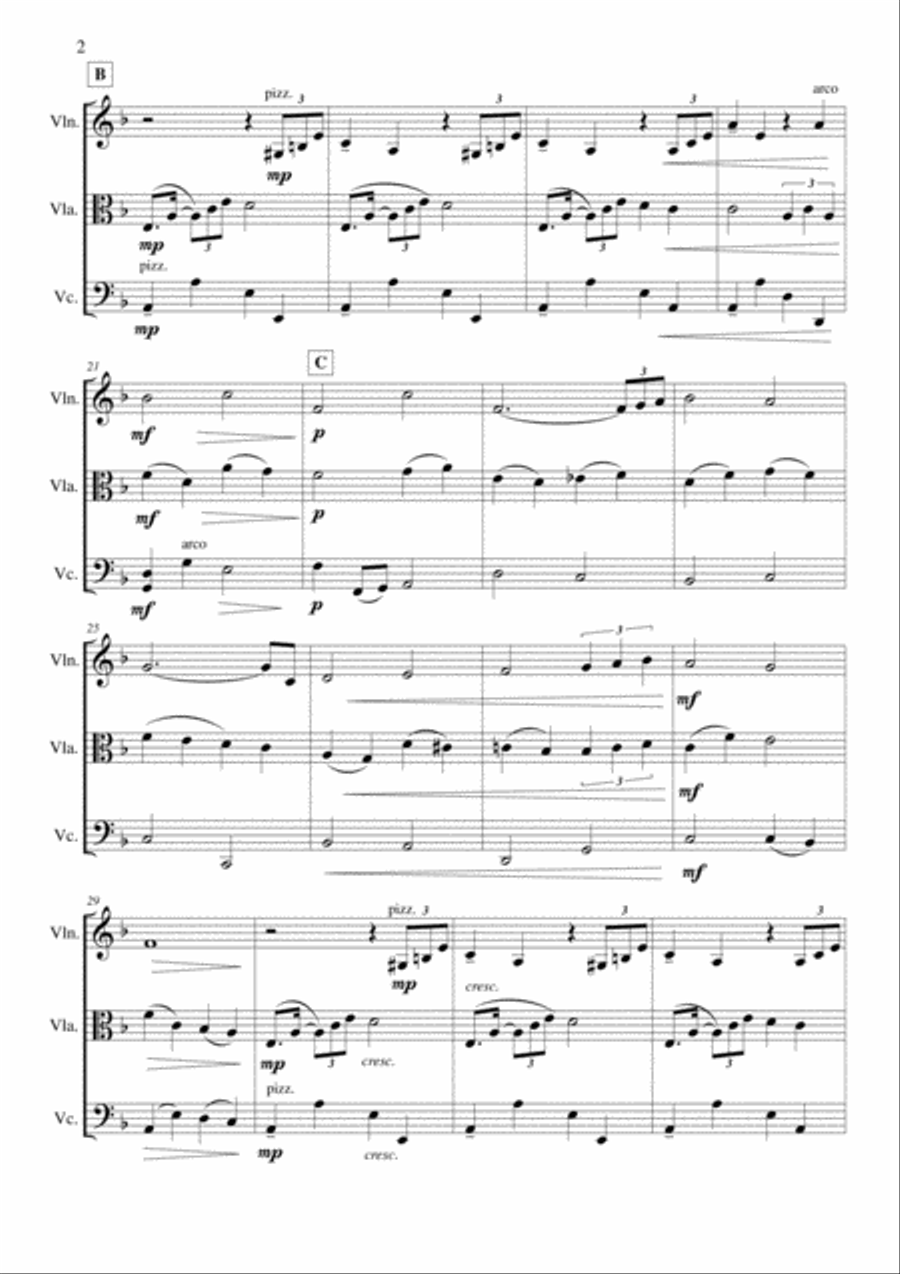 Can't Help Falling In Love String Trio scores gallery preview page 2