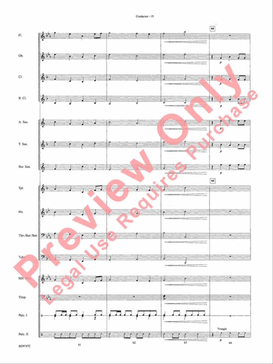 The Torch Burns Bright Concert Band scores gallery preview page 18