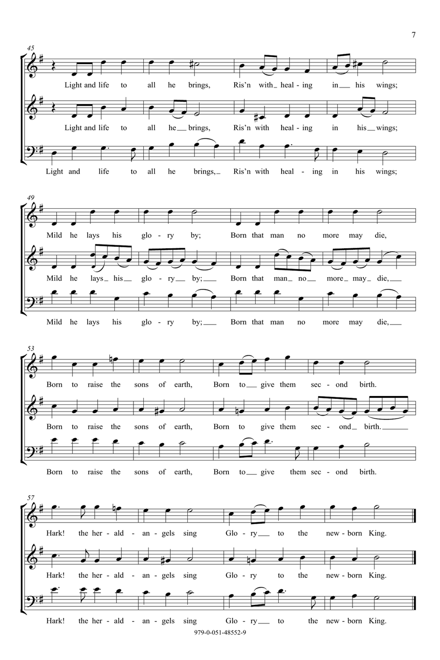 Holiday Carols for SAB Choirs 3-Part scores gallery preview page 7