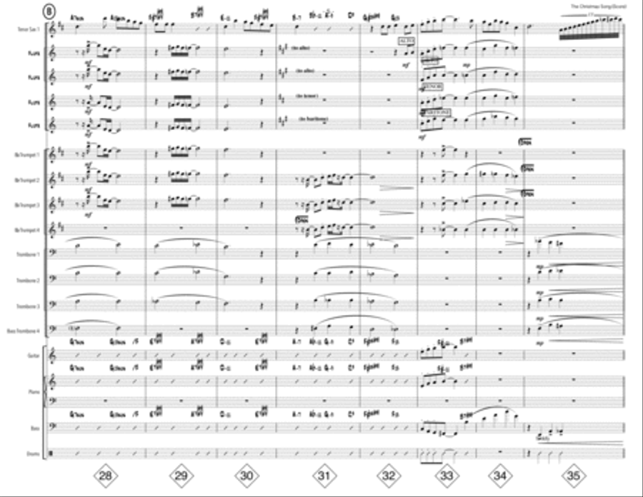The Christmas Song (chestnuts Roasting On An Open Fire) Large Ensemble scores gallery preview page 5