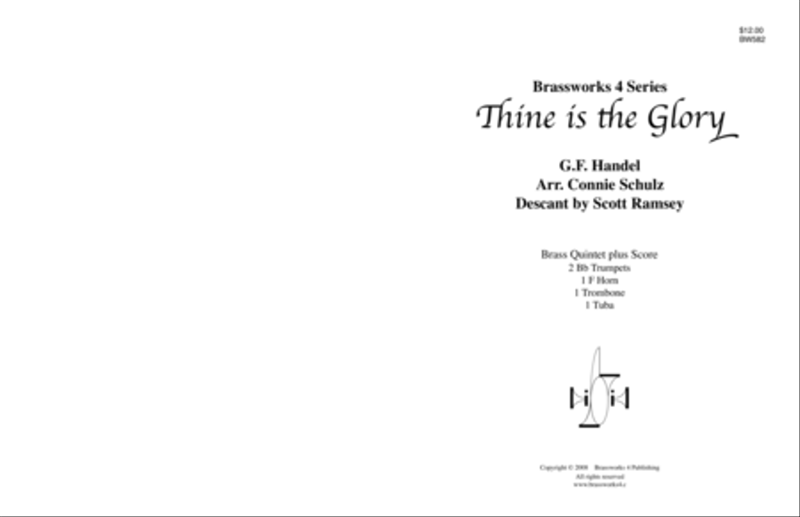 Thine is the Glory Brass Quintet scores gallery preview page 1