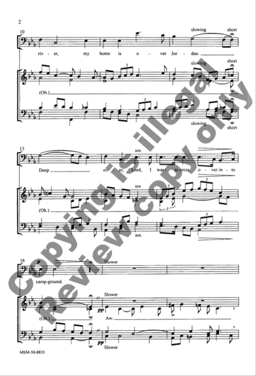 Deep River 4-Part scores gallery preview page 3