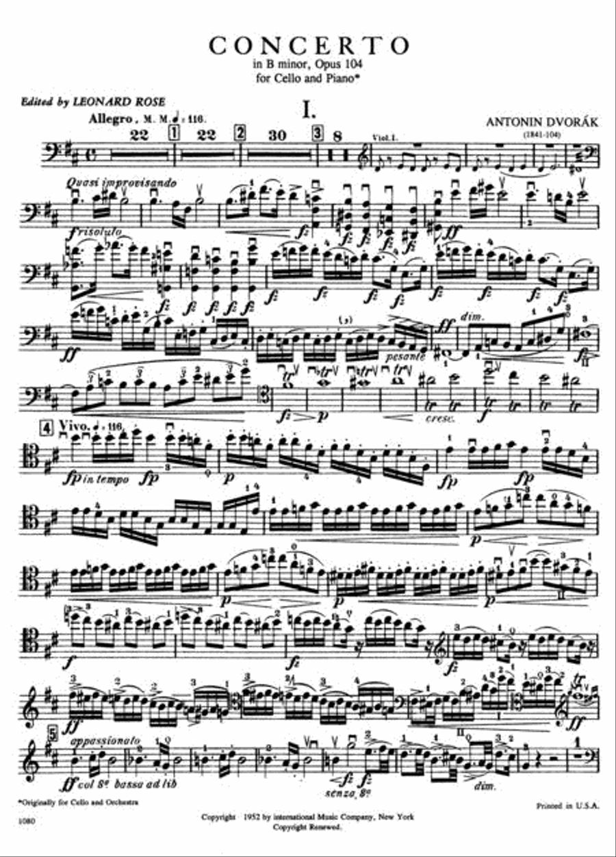 Concerto In B Minor, Opus 104 Piano Accompaniment scores gallery preview page 3