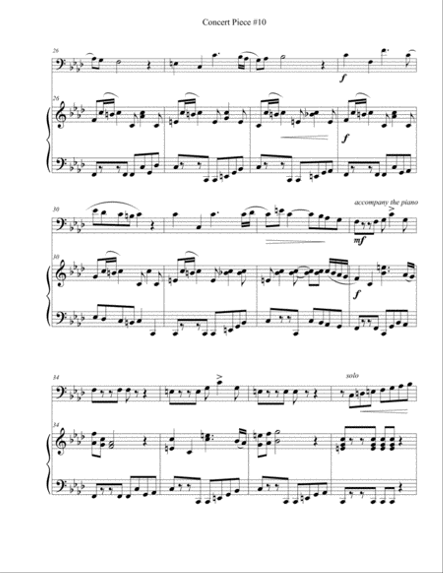 Concert Piece #10: Concert Piece #10 With Confidence – With Yearning Trombone Solo scores gallery preview page 6
