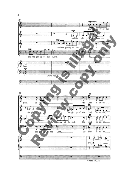Thy Light Is Come (Choral Score)