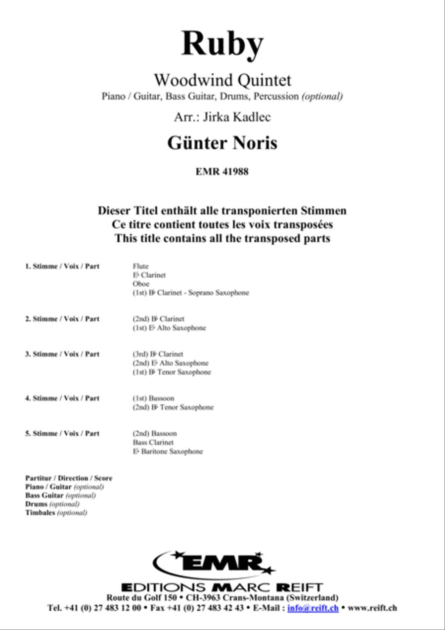 Ruby Woodwind Quintet scores gallery preview page 2