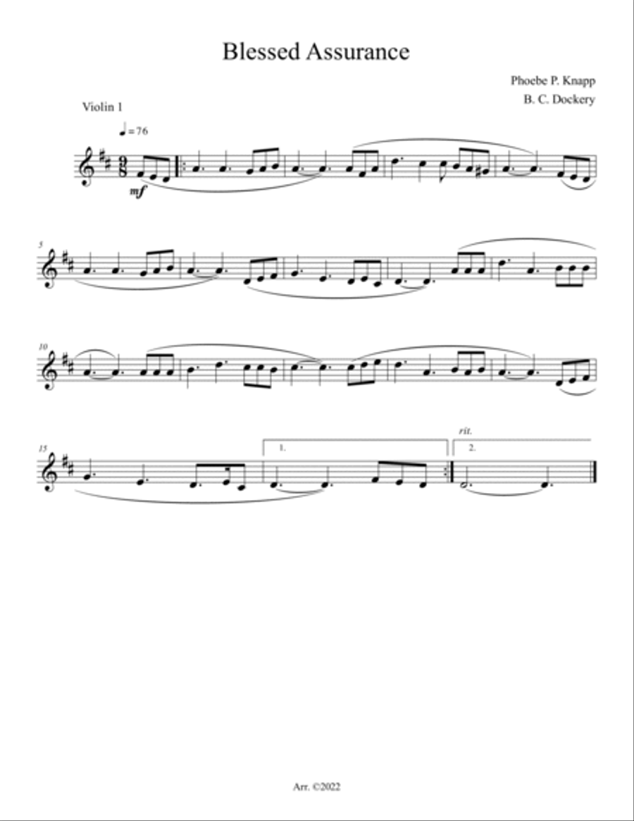 Blessed Assurance (String Quartet) String Quartet scores gallery preview page 3
