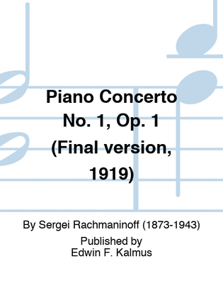 Piano Concerto No. 1, Op. 1 (Final version, 1919)