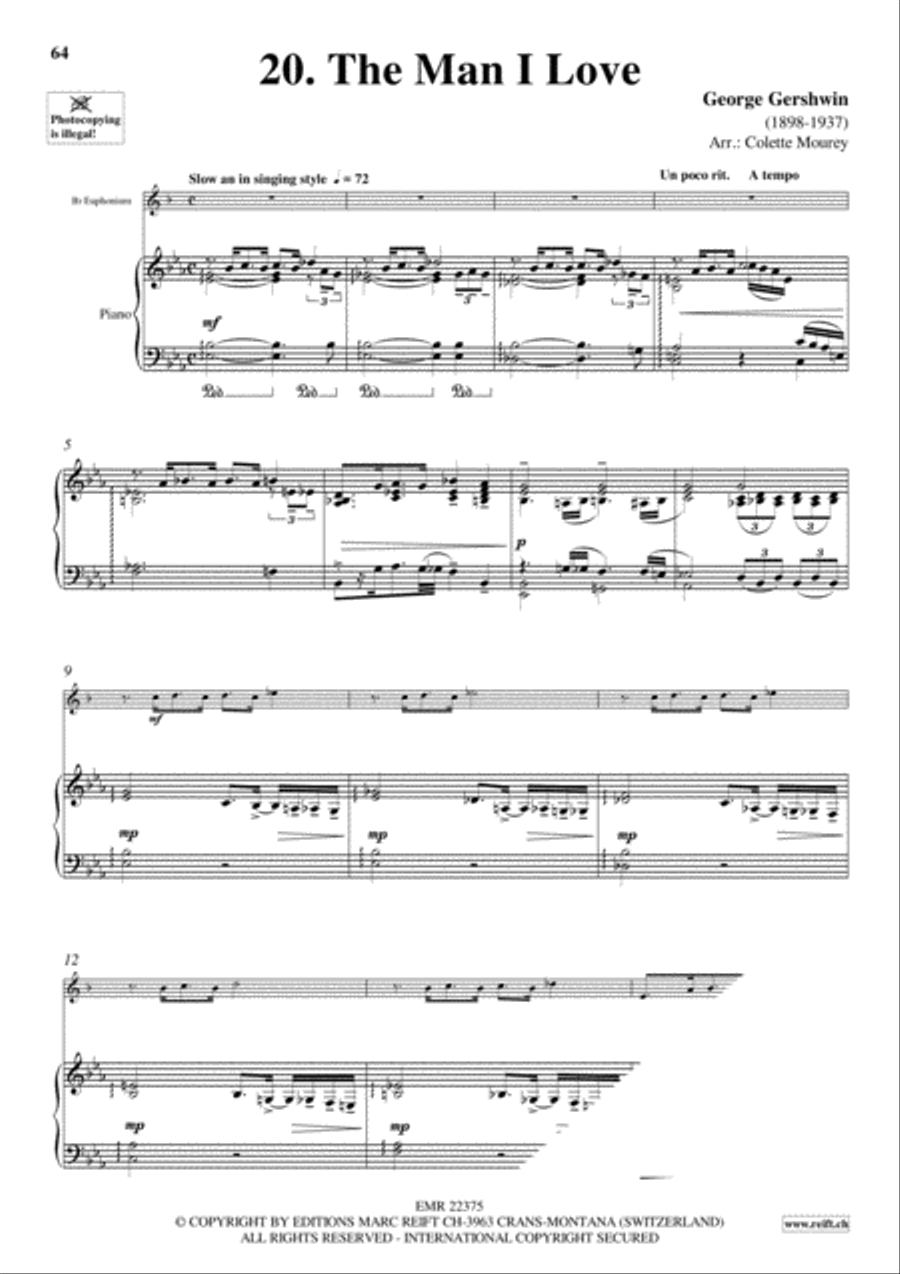 Gershwin 20 Greatest Hits Euphonium scores gallery preview page 22