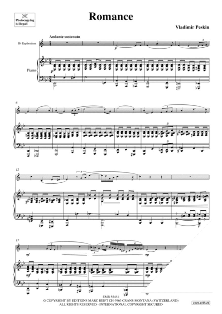 Romance Euphonium scores gallery preview page 3