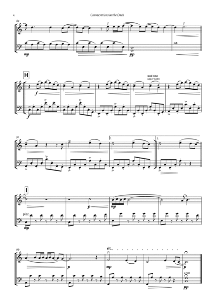 Conversations In The Dark String Duet scores gallery preview page 4