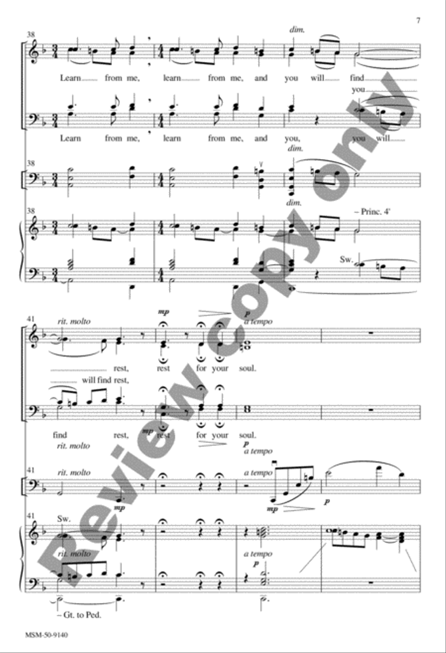 Come to Me, All You Who Labor 4-Part scores gallery preview page 14