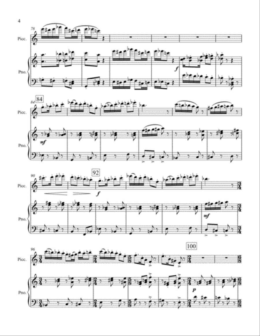 Galop for Piccolo (or Flute) and Piano Piccolo scores gallery preview page 4
