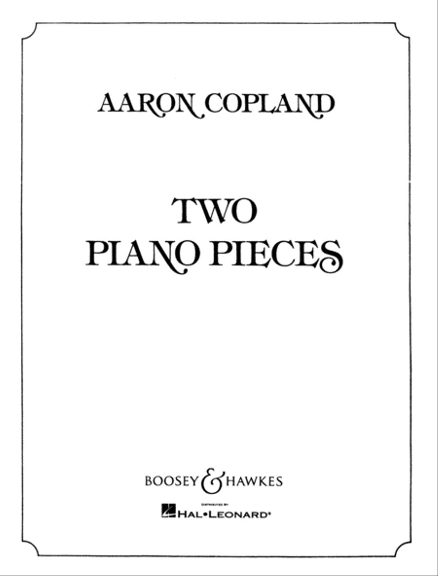 Two Piano Pieces Piano Solo scores gallery preview page 1