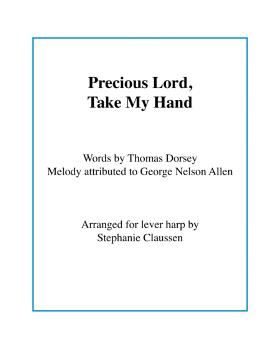 Precious Lord, Take My Hand (Lever Harp Solo) Celtic Harp scores gallery preview page 1