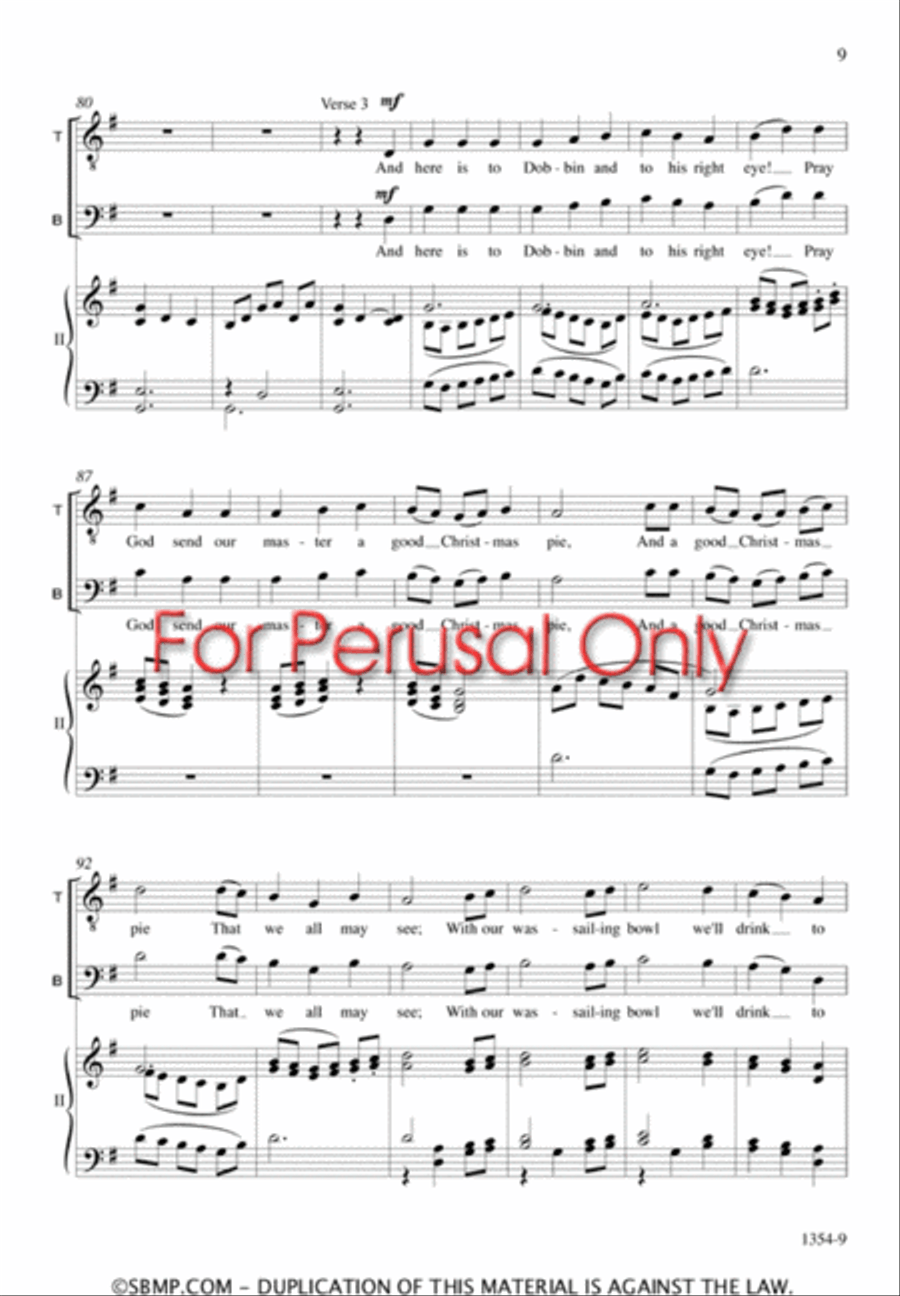 Gloucestershire Wassail - SATB Octavo 4-Part scores gallery preview page 8