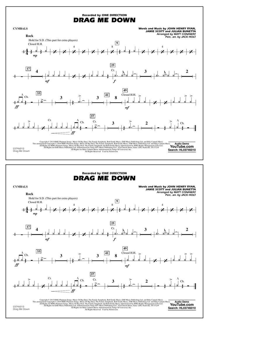 Drag Me Down - Cymbals