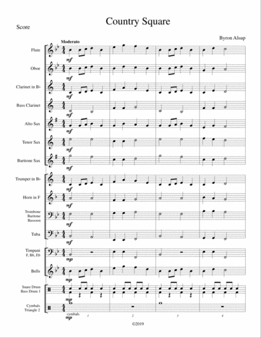 Country Square Concert Band scores gallery preview page 1