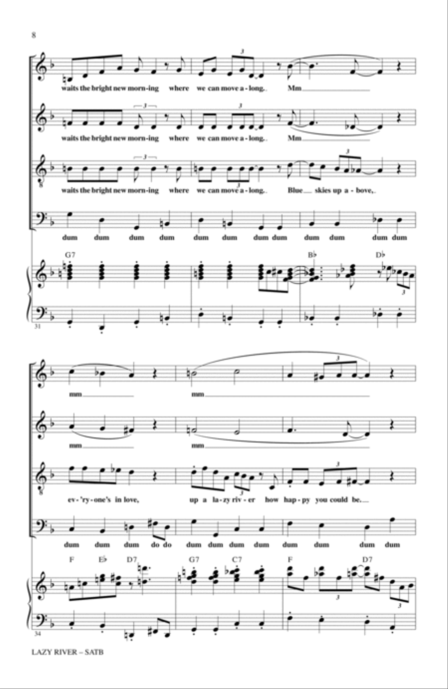 Lazy River 4-Part scores gallery preview page 6