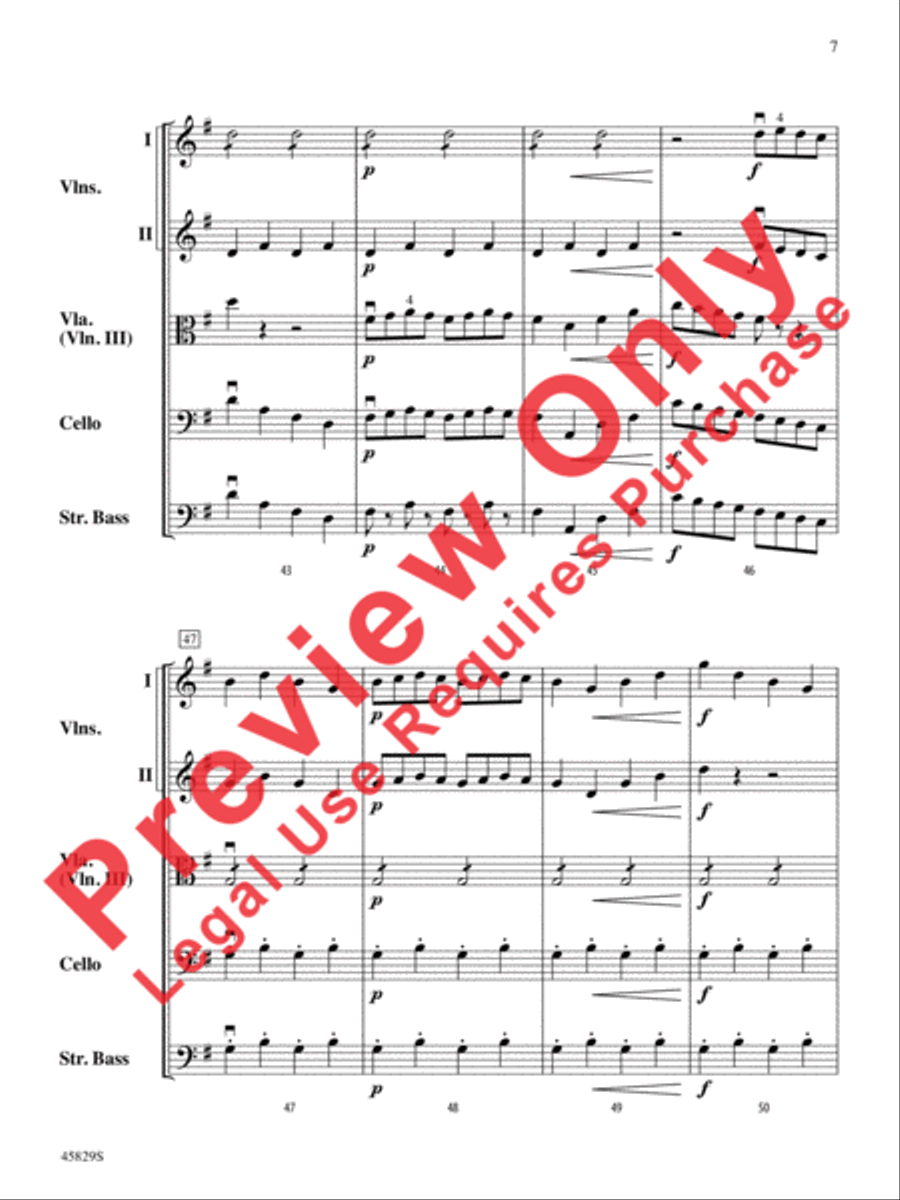 Sleigh Ride String Orchestra scores gallery preview page 7