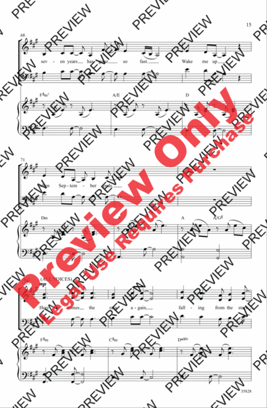 Green Day on Stage: Selections from American Idiot 3-Part scores gallery preview page 15