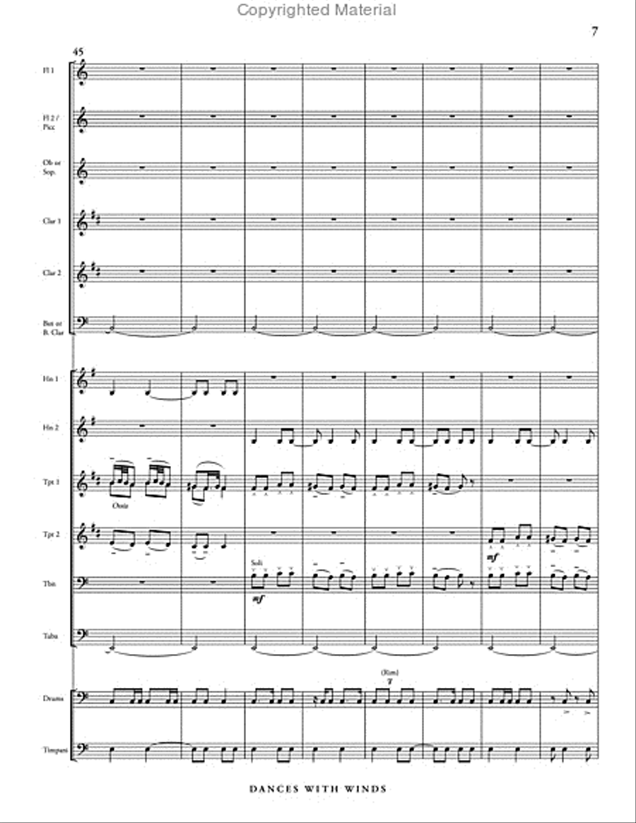 Dances with Winds Dances with Winds Concert Band scores gallery preview page 8