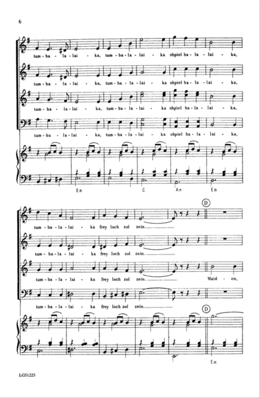Tumbalalaika Choir scores gallery preview page 5