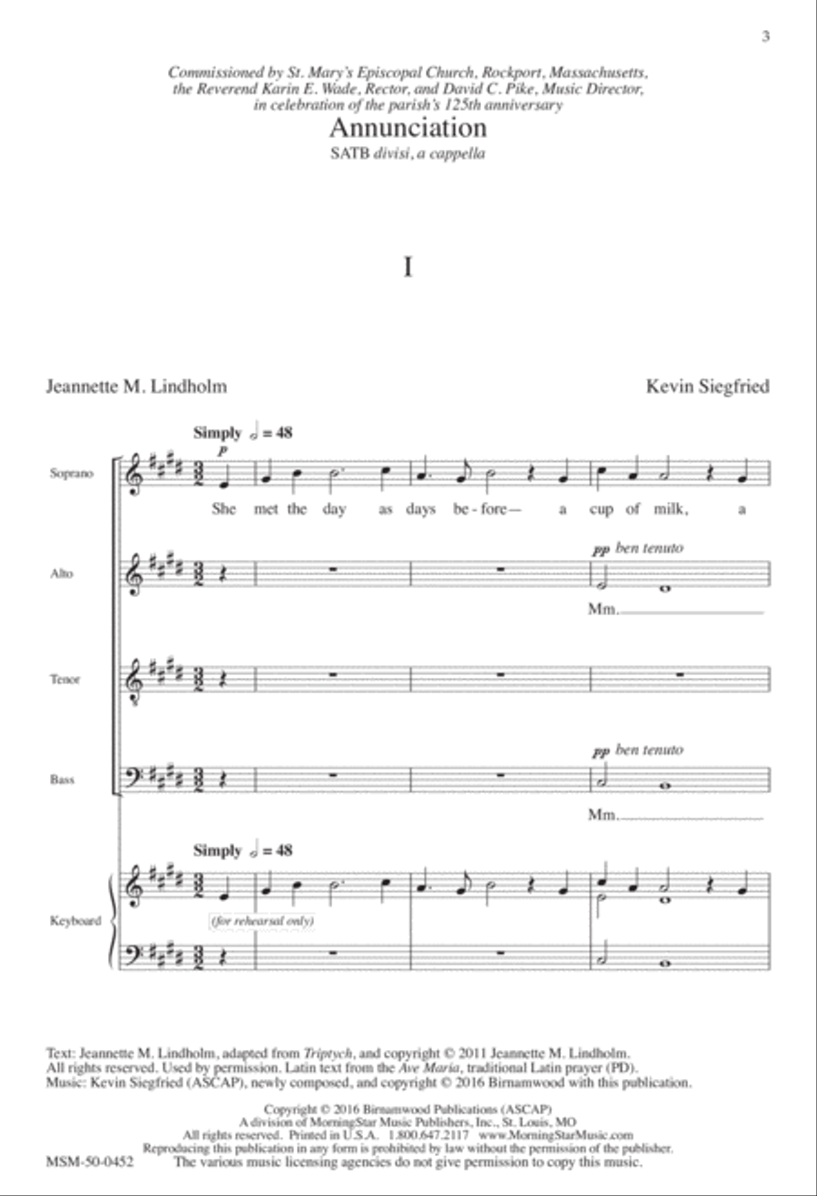 Annunciation Annunciation Divisi scores gallery preview page 3