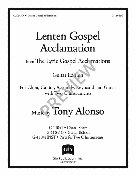 Lenten Gospel Acclamation - Guitar edition