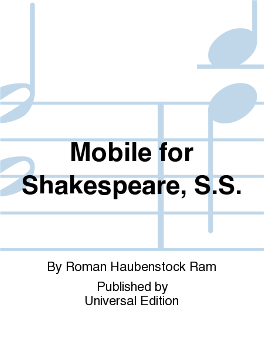 Mobile For Shakespeare, S.S. School and Community scores gallery preview page 1