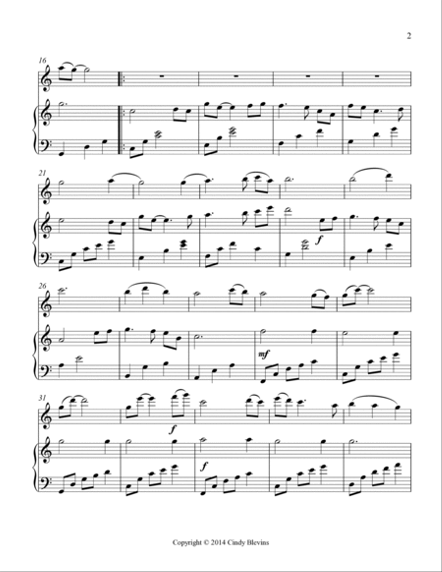 The Blue Heron, for Harp and Flute Flute scores gallery preview page 3