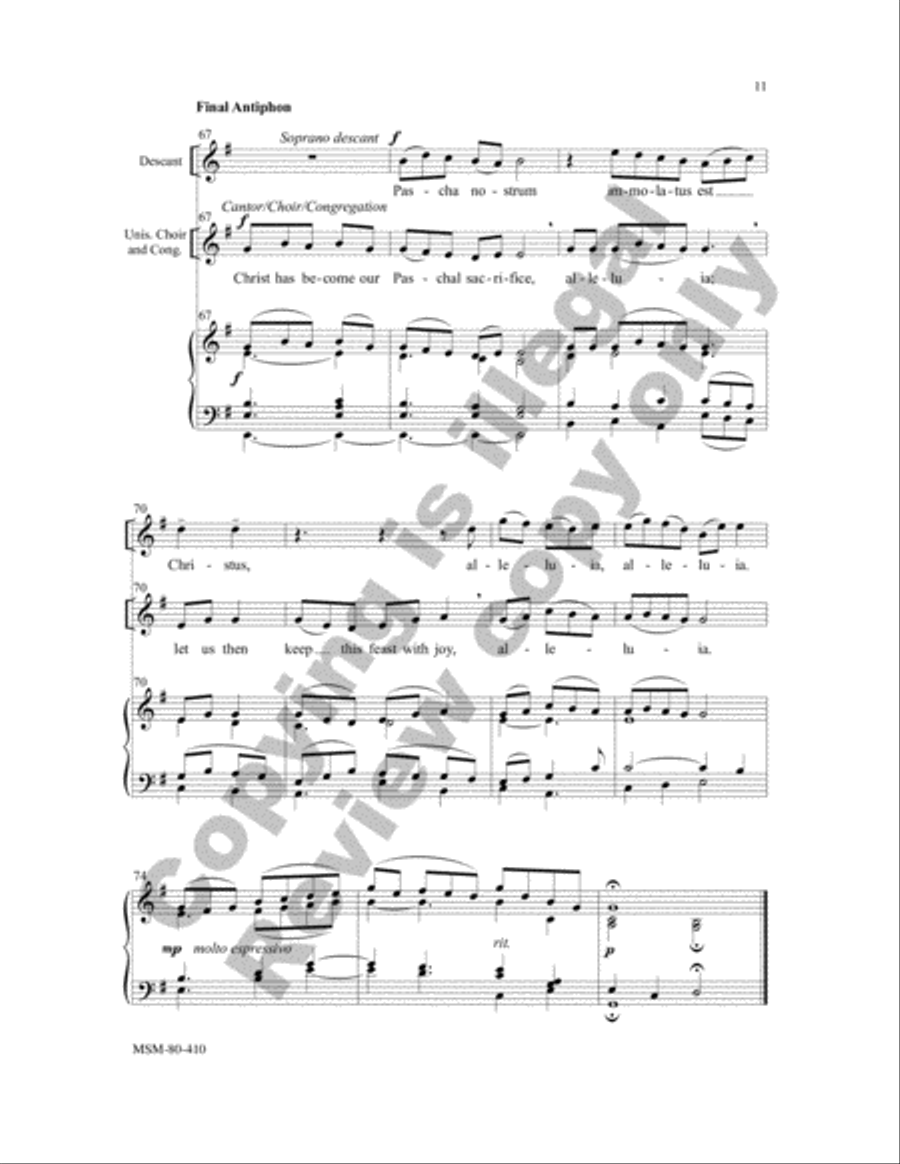 Christ Has Become Our Paschal Sacrifice: Communion Antiphon for Easter 4-Part scores gallery preview page 11
