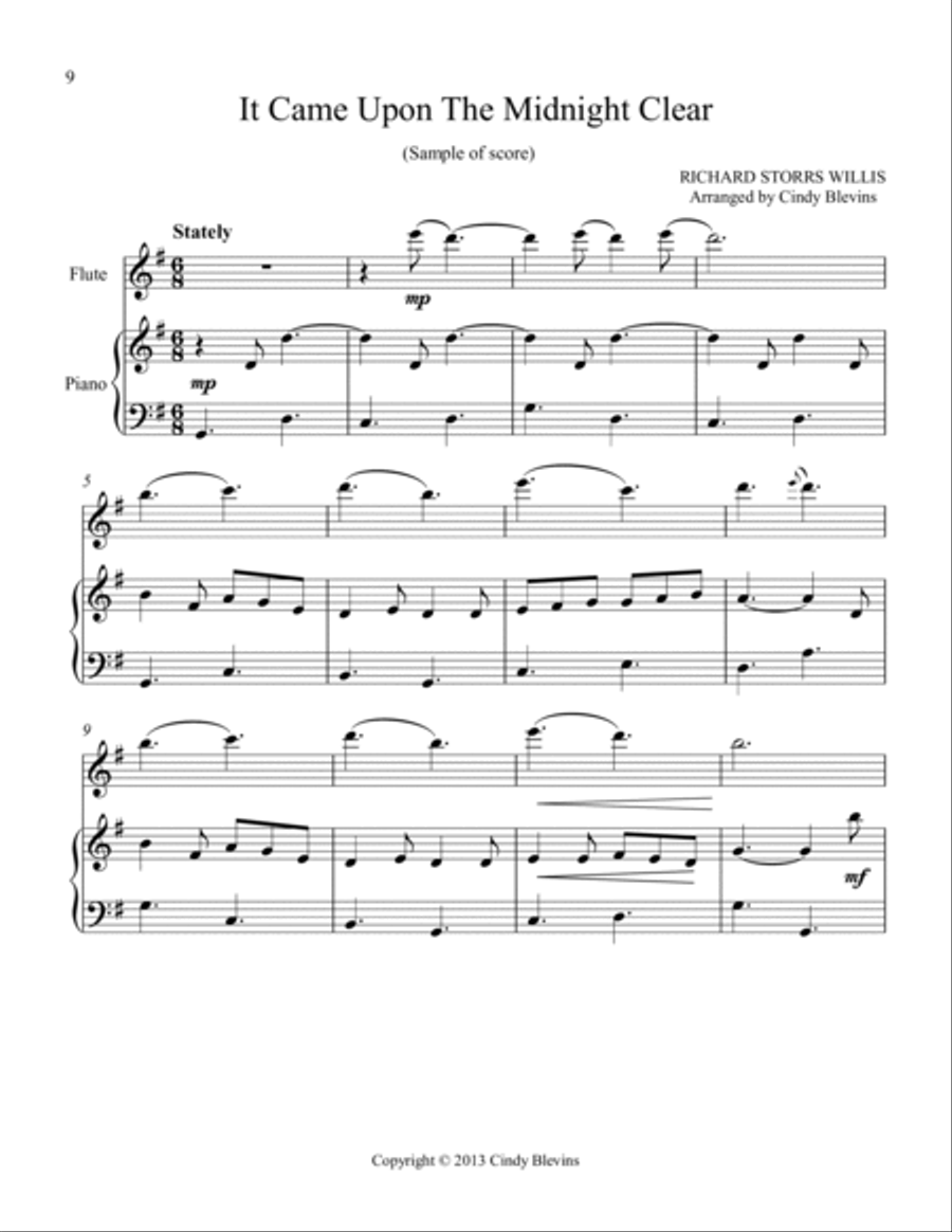 Piano and Flute, Christmas, Set 1 Flute Solo scores gallery preview page 3
