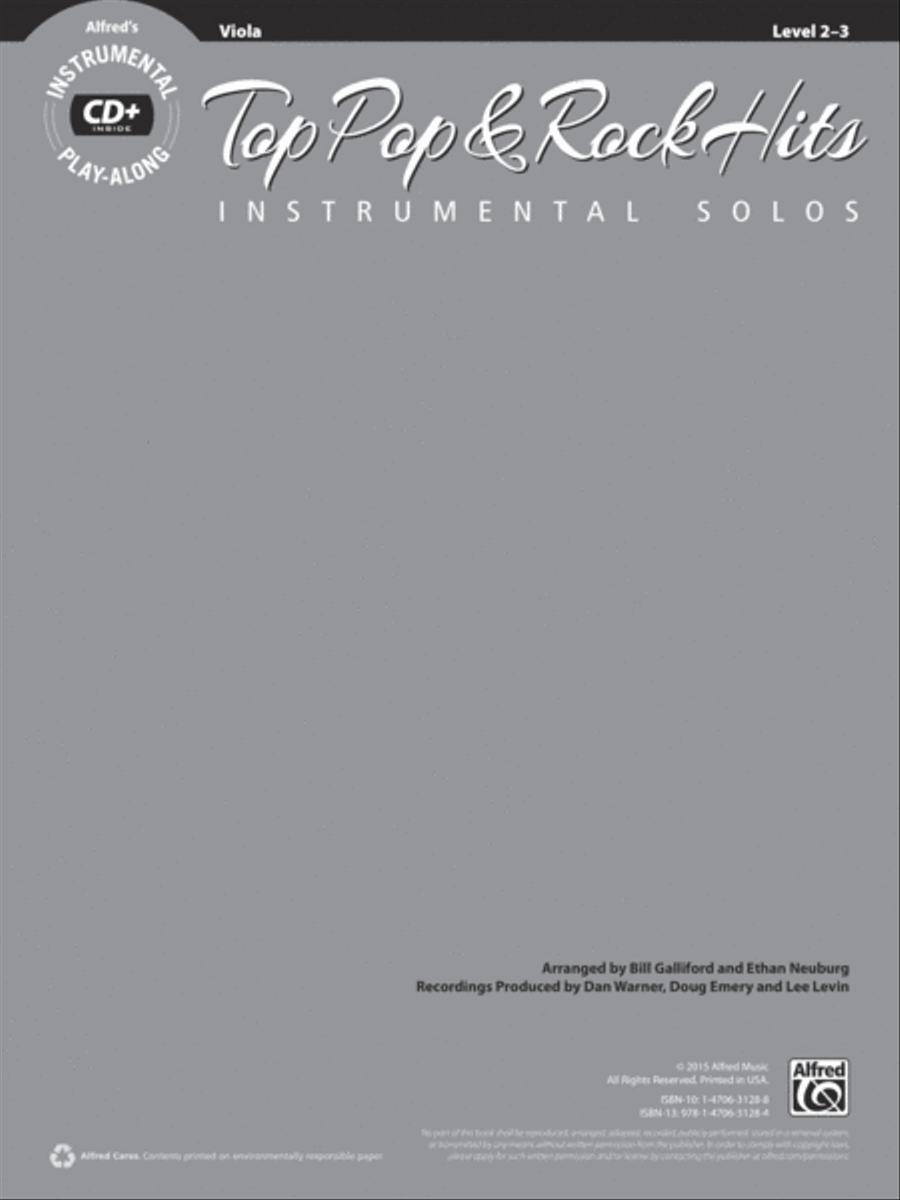 Top Pop & Rock Hits Instrumental Solos for Strings String Orchestra scores gallery preview page 2